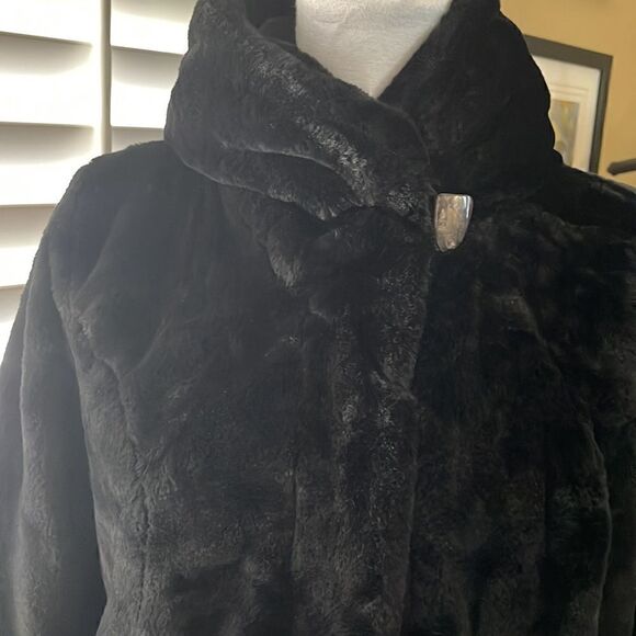 Dennis by Dennis Basso Reversible Faux Fur Coat, SZ XS - Picture 8 of 12